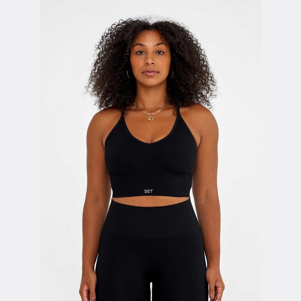 SET Active Black Seamless Sports Bra